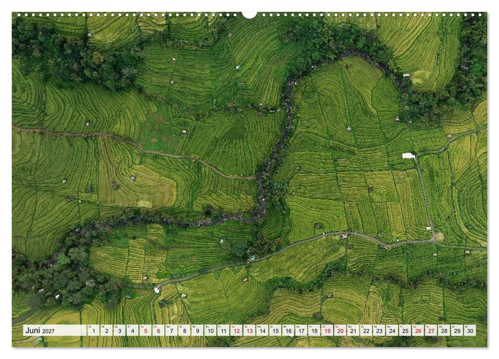 Indonesien von oben - spektakuläre Landschaften aus der Vogelperspektive (CALVENDO Premium Wandkalender 2027)