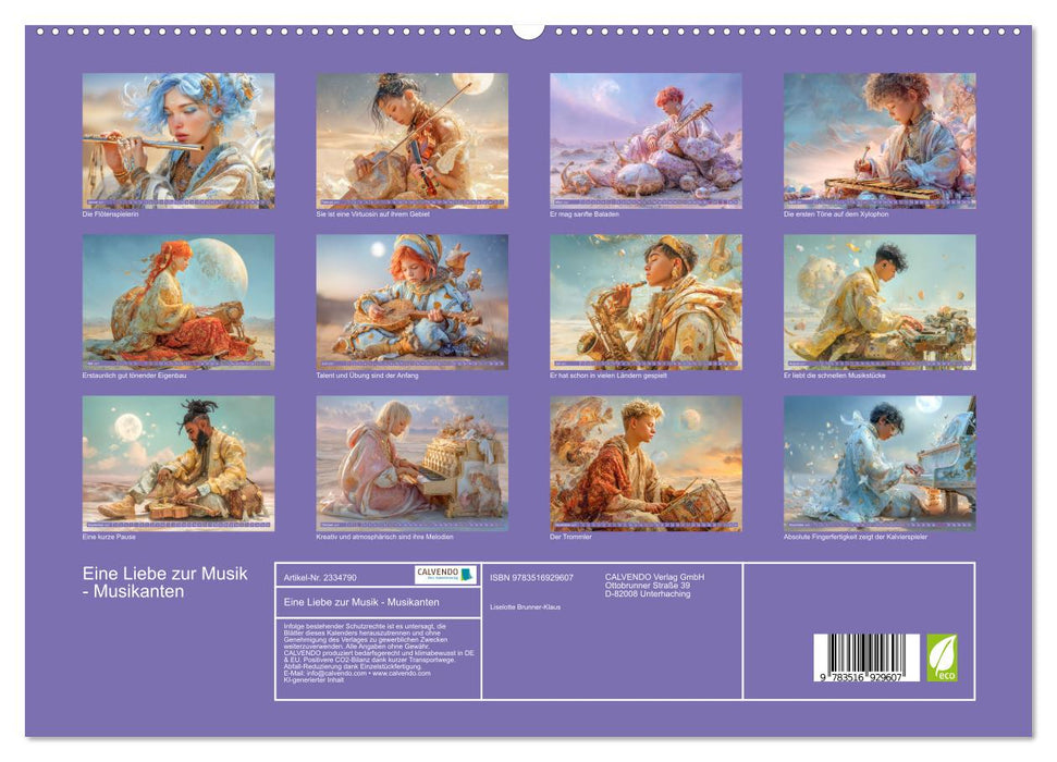 Eine Liebe zur Musik - Musikanten (CALVENDO Premium Wandkalender 2027)