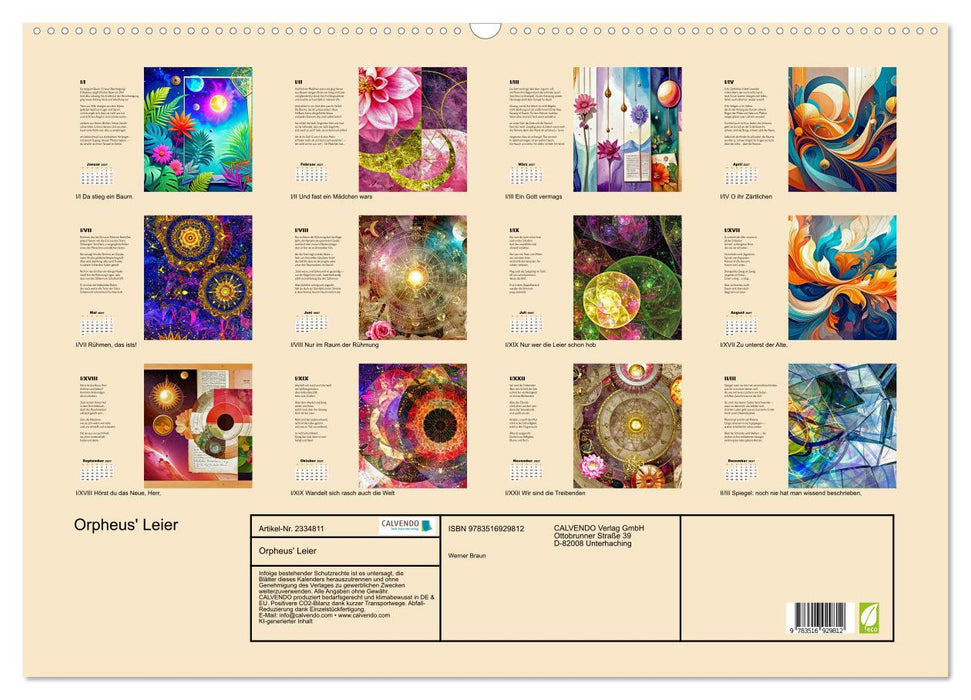 Orpheus' Leier (CALVENDO Wandkalender 2027)
