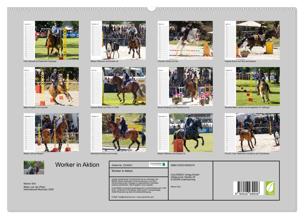 Worker in Aktion (CALVENDO Premium Wandkalender 2027)