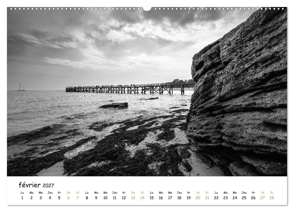 Terres de contraste – Une année en monochrome (CALVENDO Calendrier mensuel 2027)