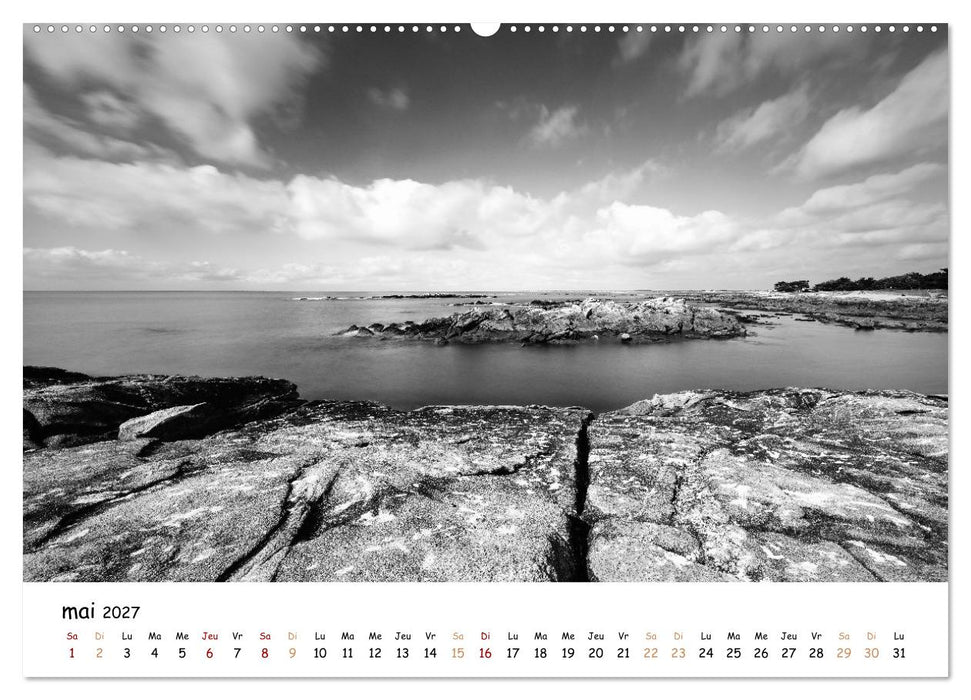 Terres de contraste – Une année en monochrome (CALVENDO Calendrier mensuel 2027)