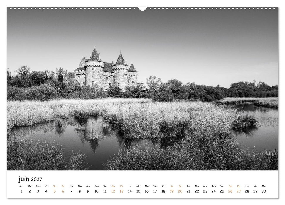 Terres de contraste – Une année en monochrome (CALVENDO Calendrier mensuel 2027)