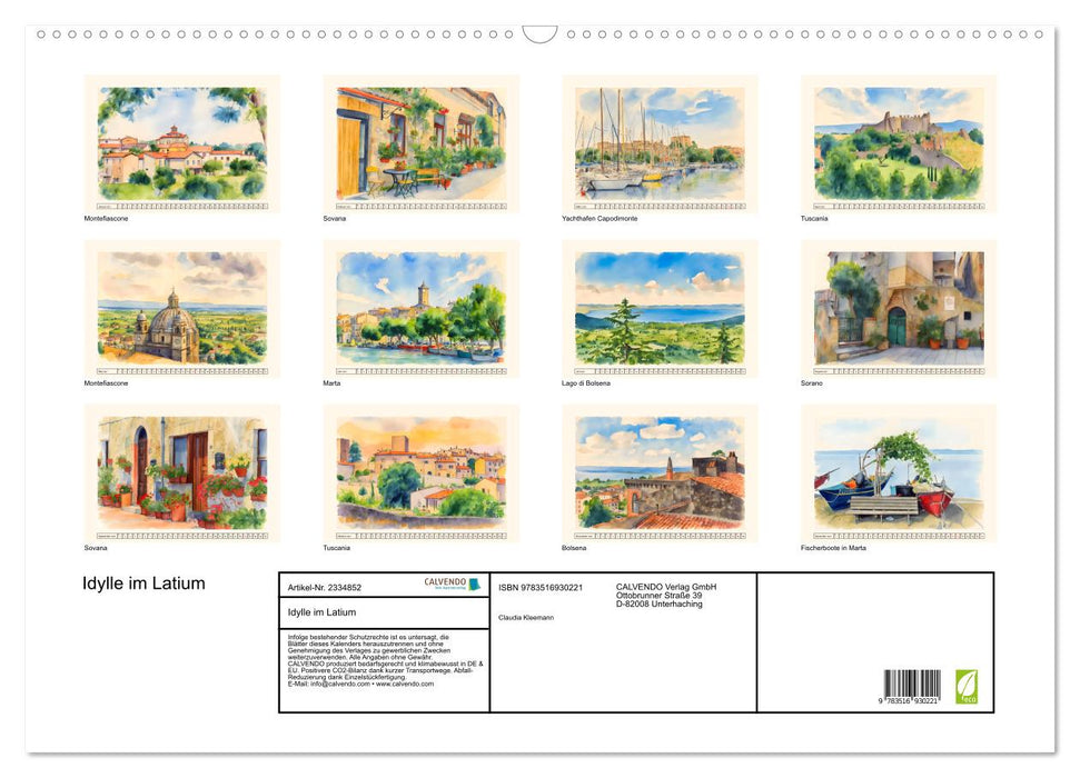 Idylle im Latium (CALVENDO Wandkalender 2027)