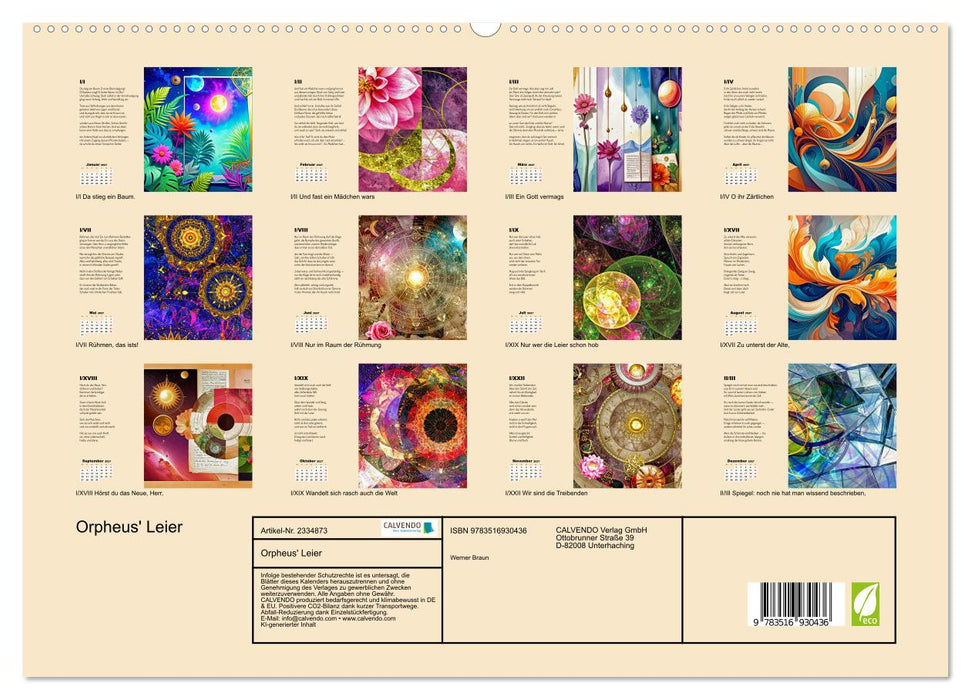 Orpheus' Leier (CALVENDO Premium Wandkalender 2027)