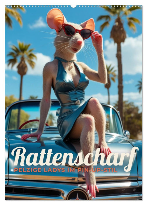 Rattenscharf – Pelzige Ladys im Pin-up-Stil (CALVENDO Wandkalender 2027)