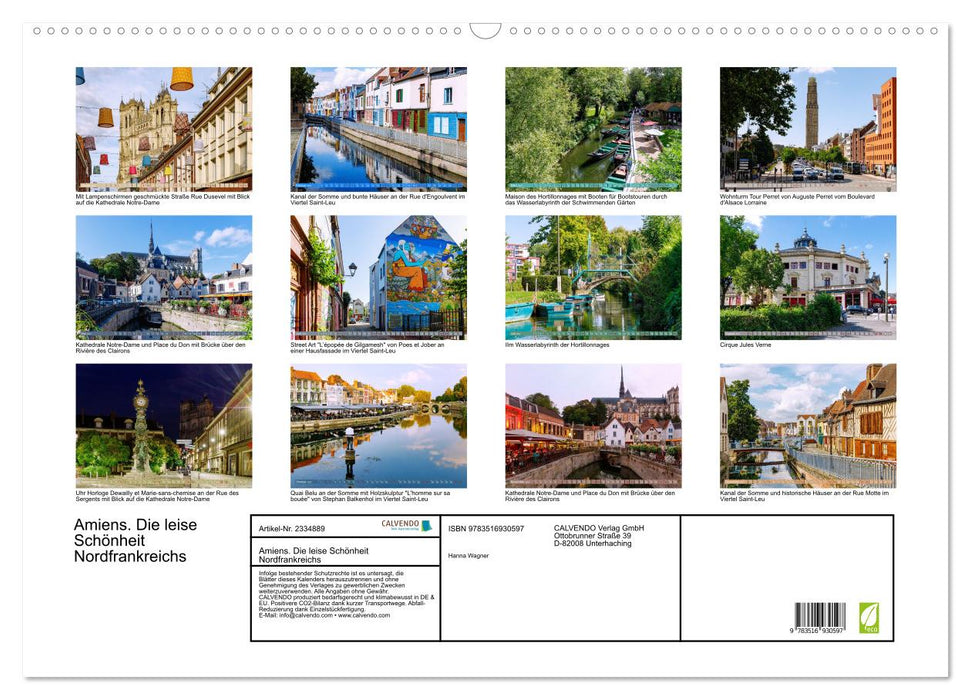 Amiens. Die leise Schönheit Nordfrankreichs (CALVENDO Wandkalender 2027)