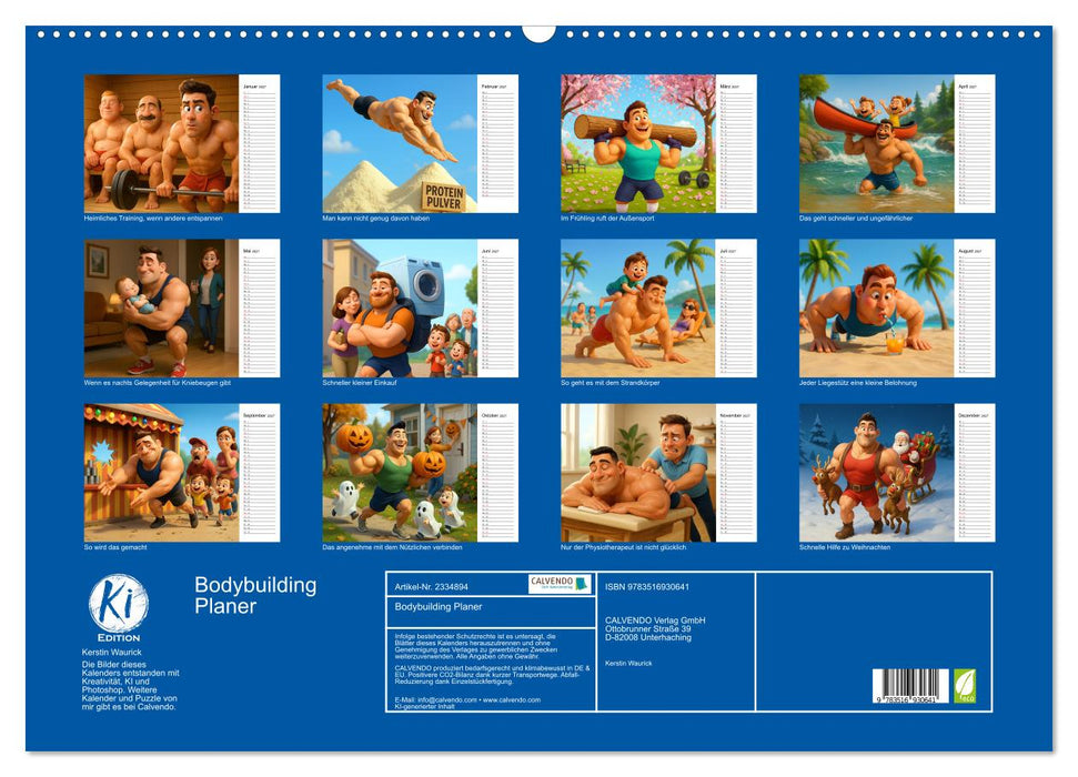 Bodybuilding Planer (CALVENDO Wandkalender 2027)