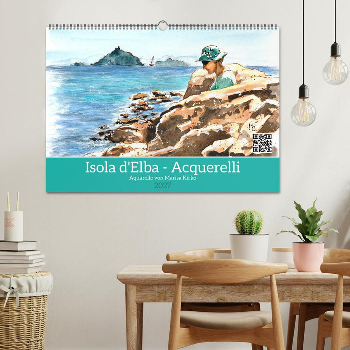 Isola d'Elba - Acquerelli (CALVENDO Wandkalender 2027)