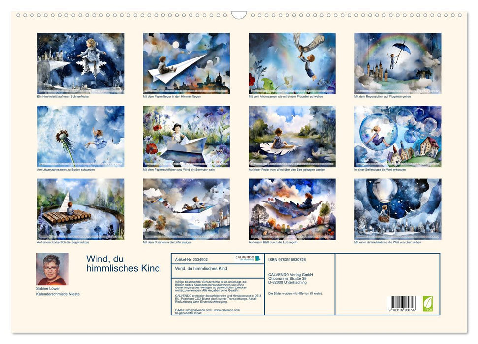 Wind, du himmlisches Kind (CALVENDO Wandkalender 2027)