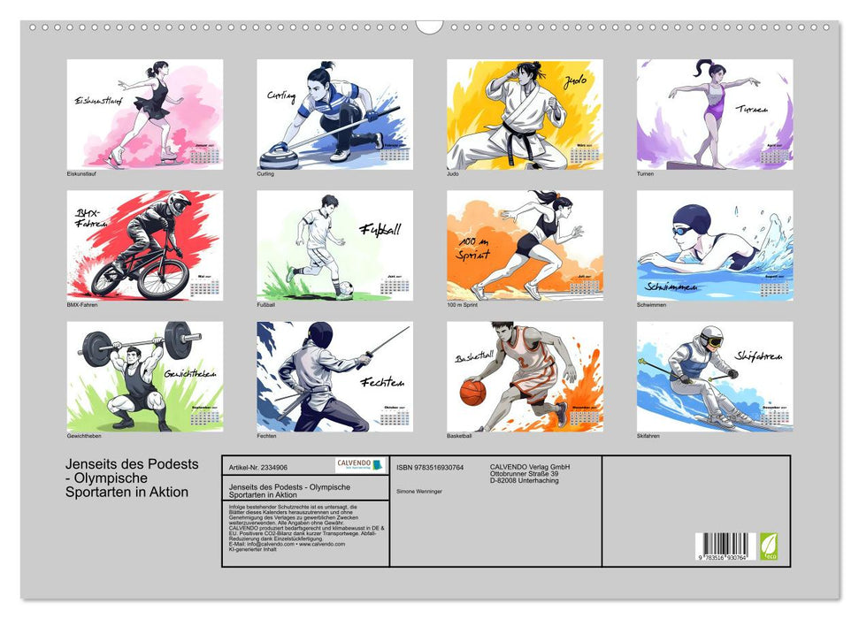 Jenseits des Podests - Olympische Sportarten in Aktion (CALVENDO Wandkalender 2027)