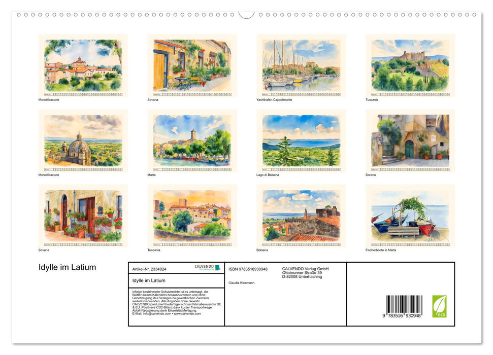 Idylle im Latium (CALVENDO Premium Wandkalender 2027)