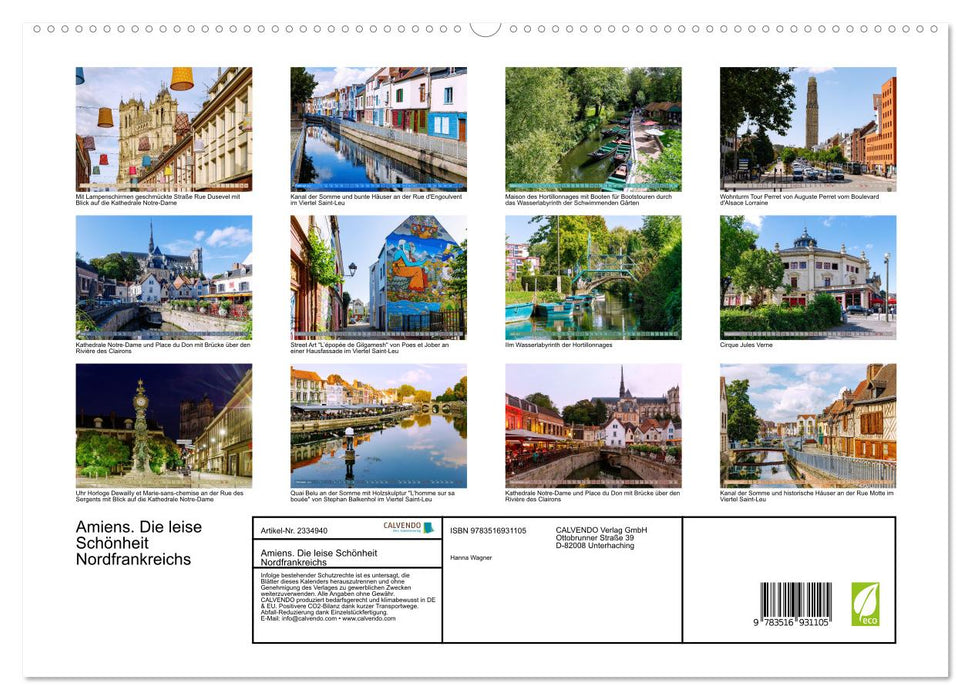 Amiens. Die leise Schönheit Nordfrankreichs (CALVENDO Premium Wandkalender 2027)