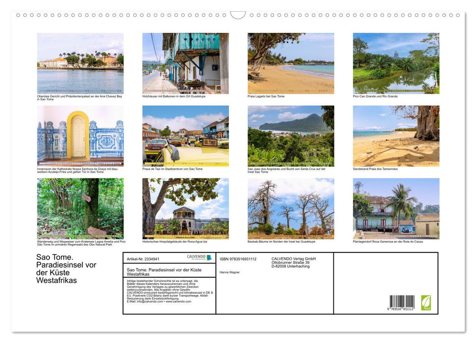 Sao Tome. Paradiesinsel vor der Küste Westafrikas (CALVENDO Wandkalender 2027)