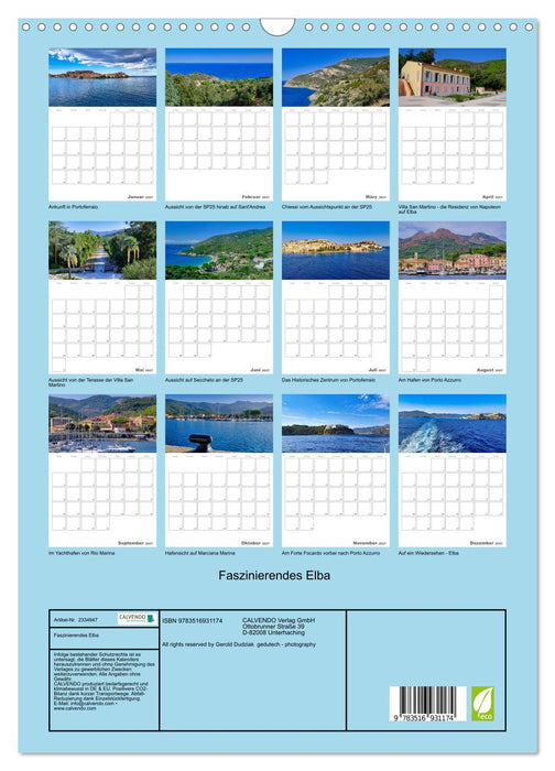 Faszinierendes Elba (CALVENDO Wandkalender 2027)