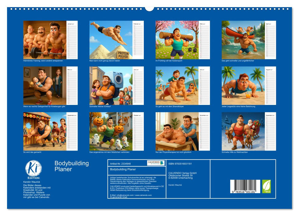 Bodybuilding Planer (CALVENDO Premium Wandkalender 2027)