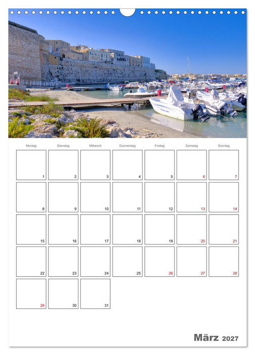 Faszinierendes Apulien (CALVENDO Wandkalender 2027)