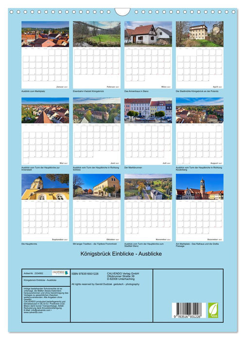 Königsbrück Einblicke - Ausblicke (CALVENDO Wandkalender 2027)