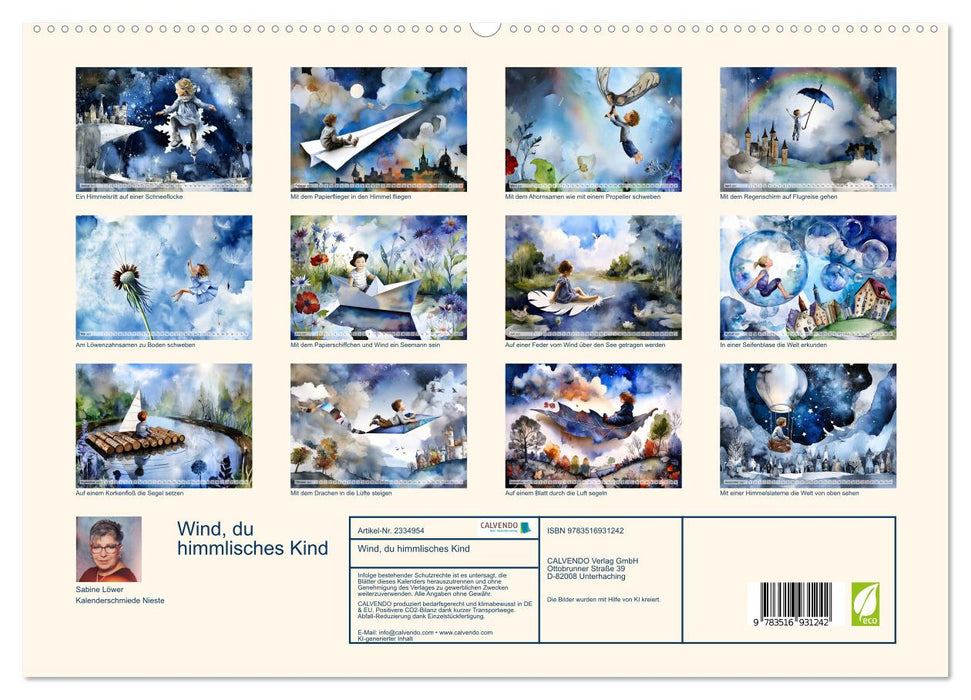 Wind, du himmlisches Kind (CALVENDO Premium Wandkalender 2027)