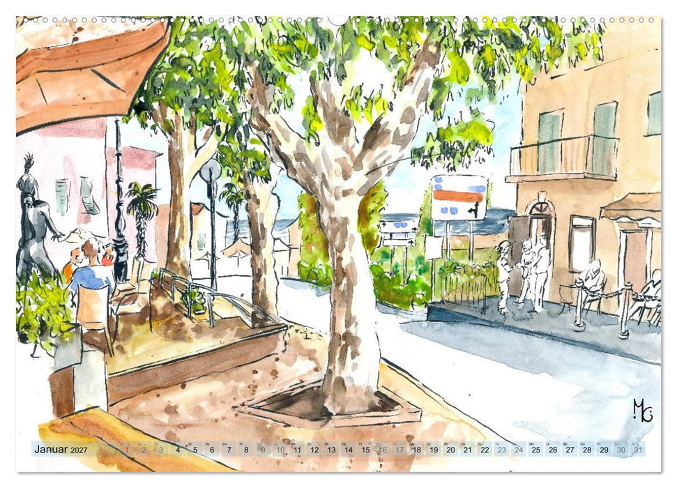 Isola d'Elba - Acquerelli (CALVENDO Premium Wandkalender 2027)