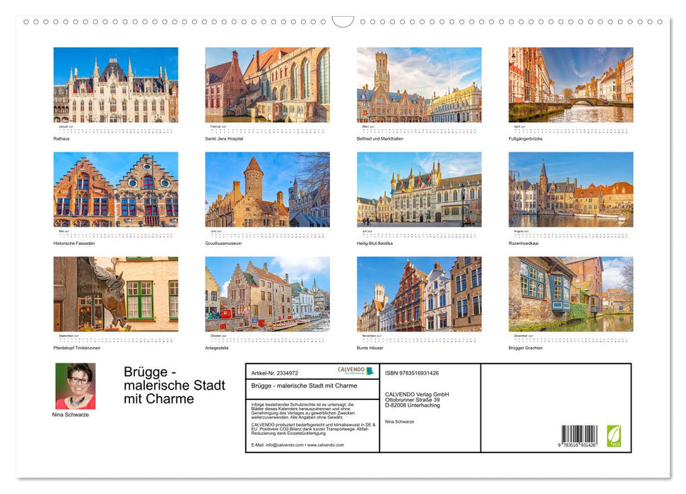 Brügge - malerische Stadt mit Charme (CALVENDO Wandkalender 2027)