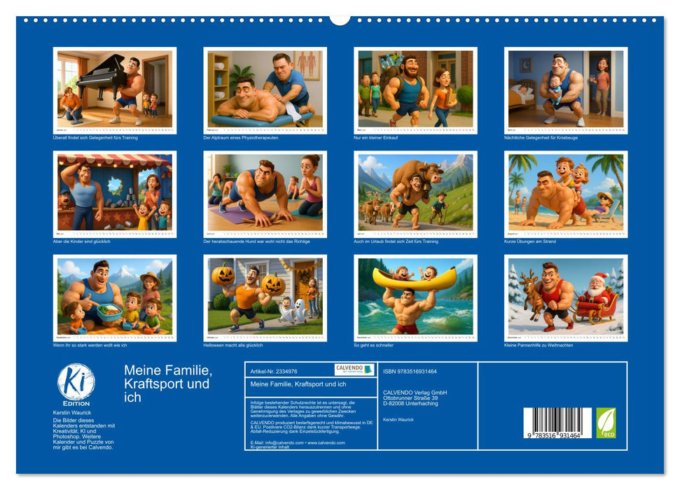 Meine Familie, Kraftsport und ich (CALVENDO Premium Wandkalender 2027)