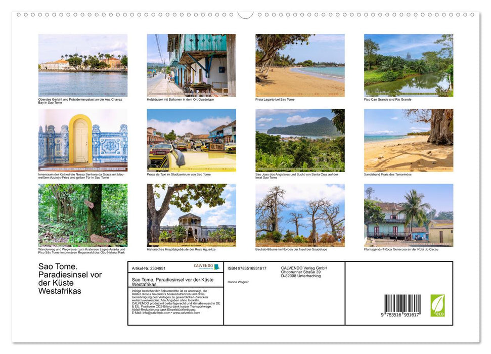 Sao Tome. Paradiesinsel vor der Küste Westafrikas (CALVENDO Premium Wandkalender 2027)
