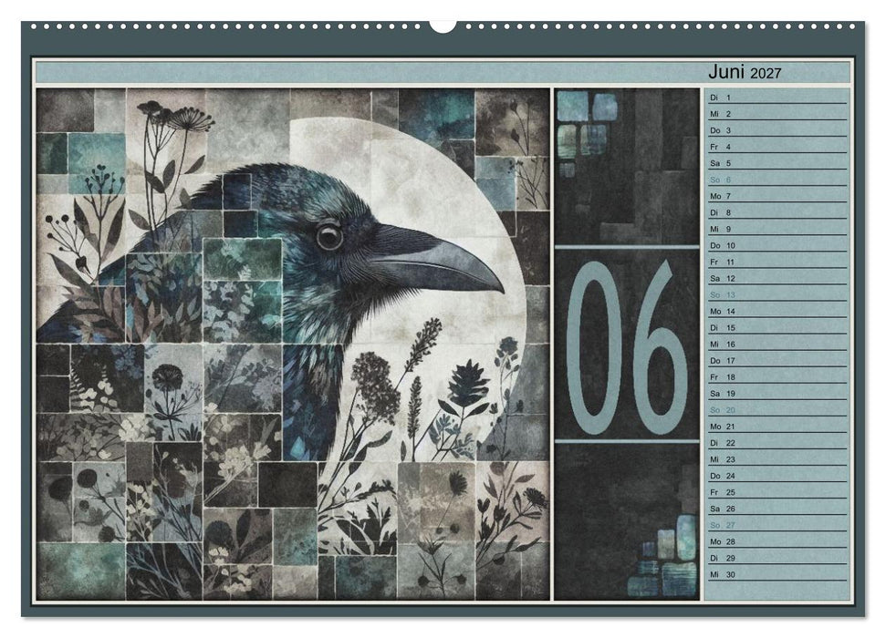 Krähen. Verborgene Farbnuancen. Kunst. (CALVENDO Premium Wandkalender 2027)