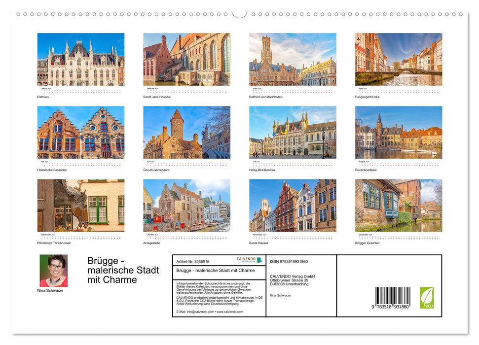 Brügge - malerische Stadt mit Charme (CALVENDO Premium Wandkalender 2027)