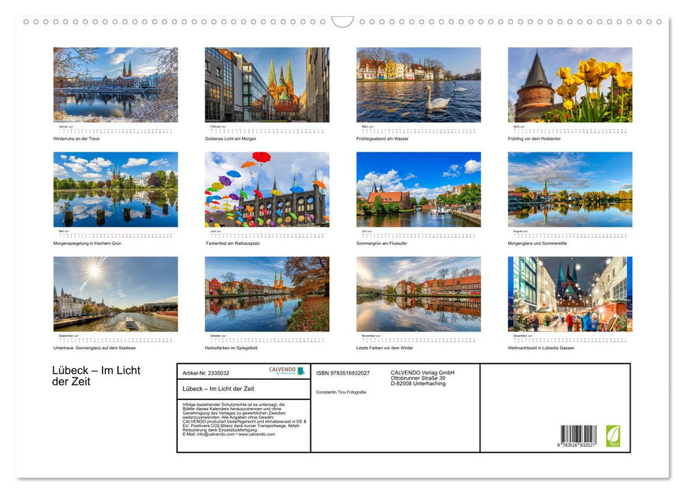 Lübeck – Im Licht der Zeit (CALVENDO Wandkalender 2027)