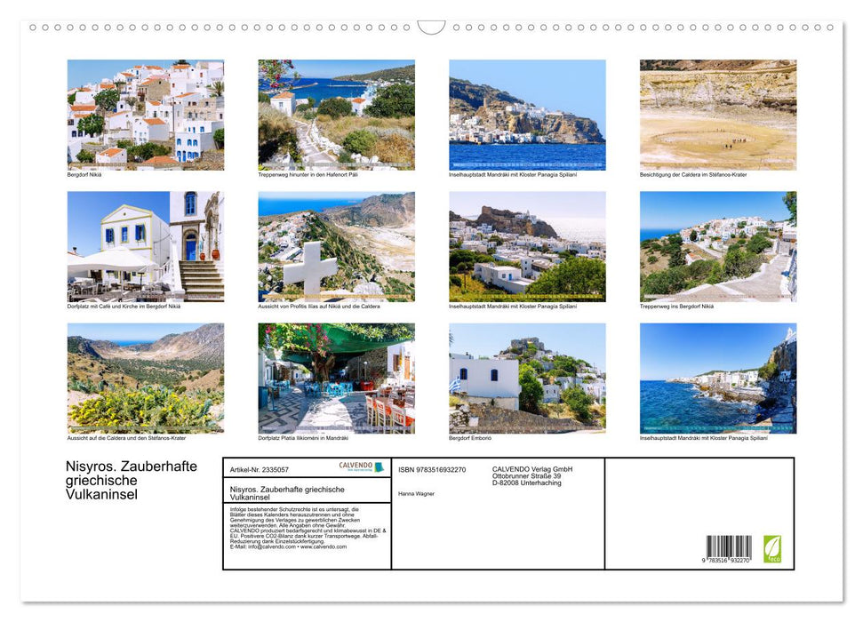Nisyros. Zauberhafte griechische Vulkaninsel (CALVENDO Wandkalender 2027)