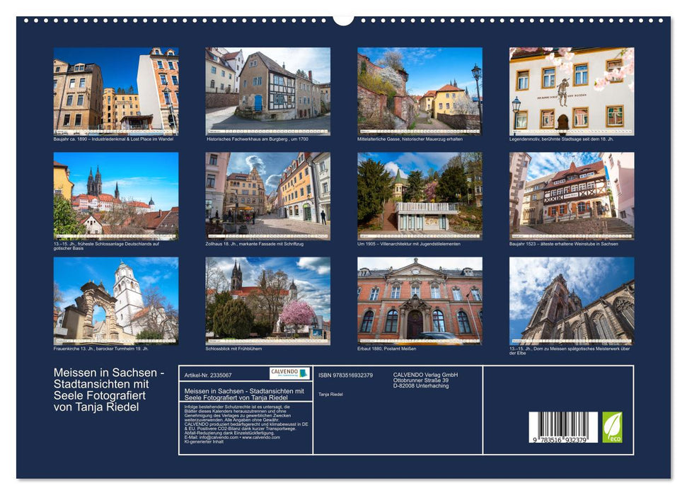 Meissen in Sachsen - Stadtansichten mit Seele Fotografiert von Tanja Riedel (CALVENDO Premium Wandkalender 2027)