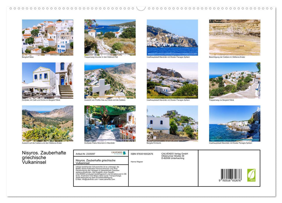 Nisyros. Zauberhafte griechische Vulkaninsel (CALVENDO Premium Wandkalender 2027)