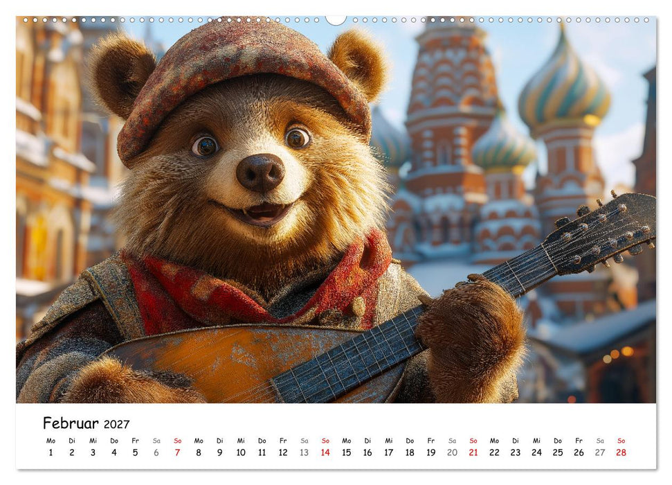 Lustige Tierreisen - Bunter Spaß für Kinder (CALVENDO Wandkalender 2027)