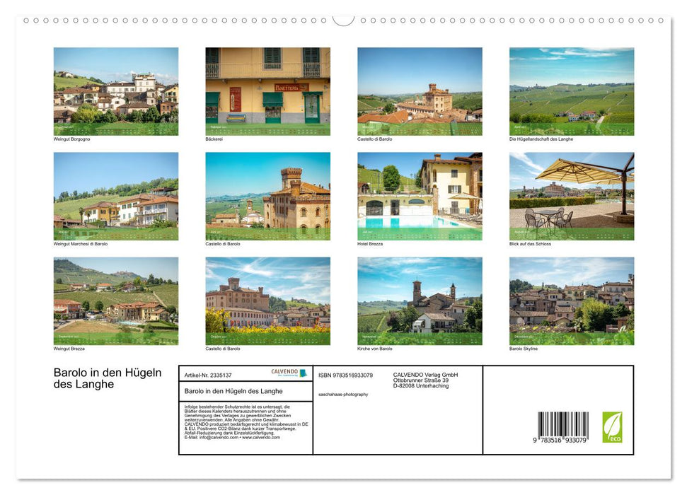 Barolo in den Hügeln des Langhe (CALVENDO Premium Wandkalender 2027)
