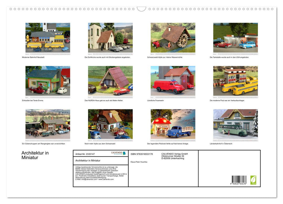 Architektur in Miniatur (CALVENDO Wandkalender 2027)