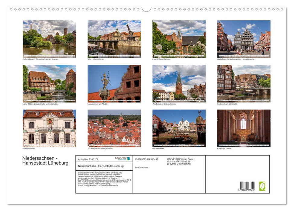 Niedersachsen - Hansestadt Lüneburg (CALVENDO Wandkalender 2027)