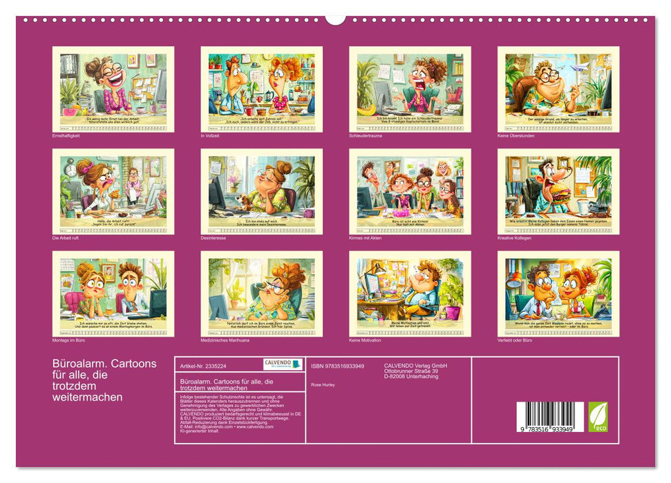 Büroalarm. Cartoons für alle, die trotzdem weitermachen (CALVENDO Premium Wandkalender 2027)