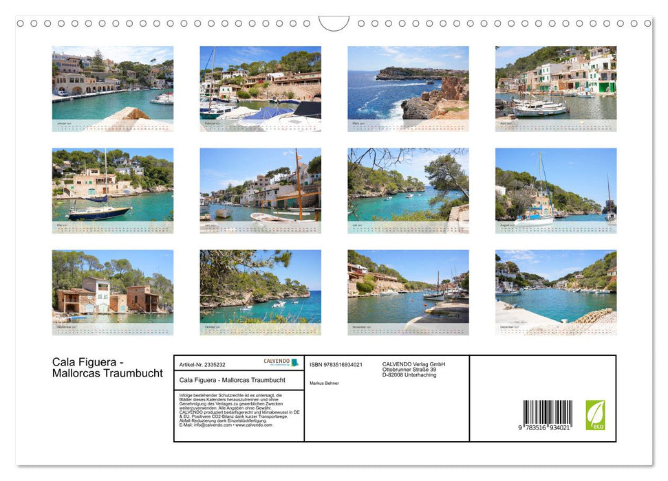 Cala Figuera - Mallorcas Traumbucht (CALVENDO Wandkalender 2027)