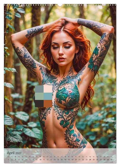 Verführerische Momente - Sommer, Haut und Tattoos (CALVENDO Wandkalender 2027)