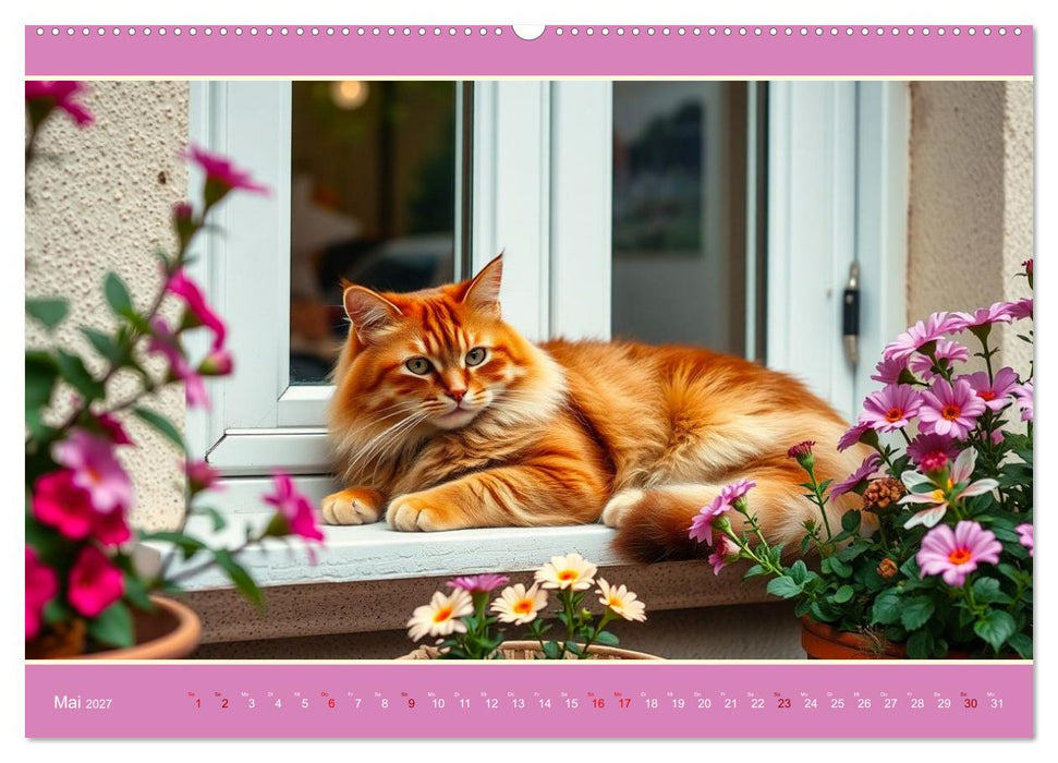 Maine Coon - Intelligent und verspielt (CALVENDO Premium Wandkalender 2027)
