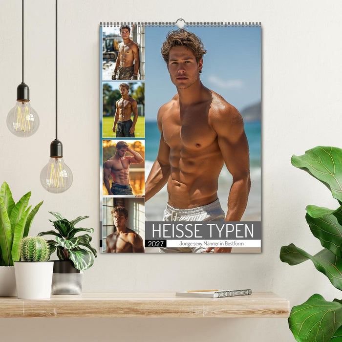 HEISSE TYPEN - Junge sexy Männer in Bestform (CALVENDO Wandkalender 2027)