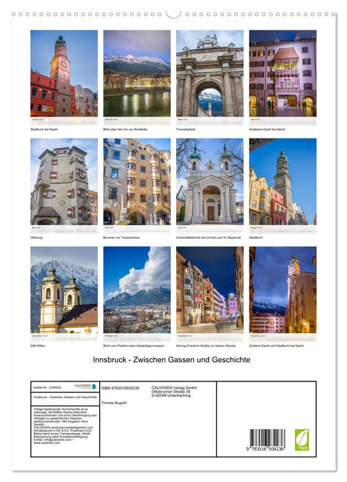 Innsbruck - Zwischen Gassen und Geschichte (CALVENDO Premium Wandkalender 2027)