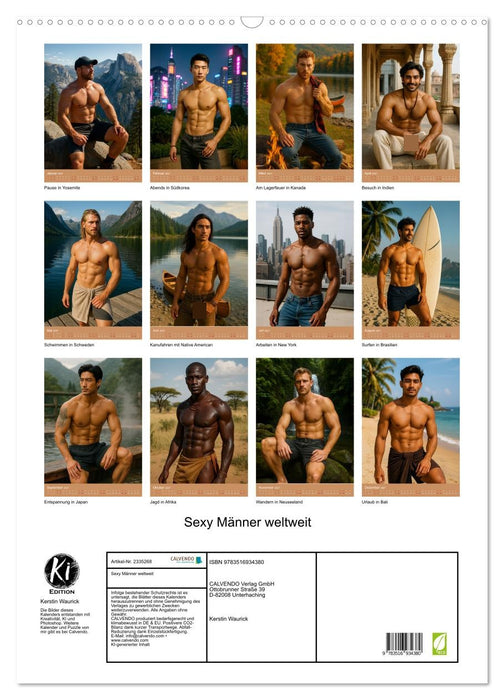 Sexy Männer weltweit (CALVENDO Wandkalender 2027)