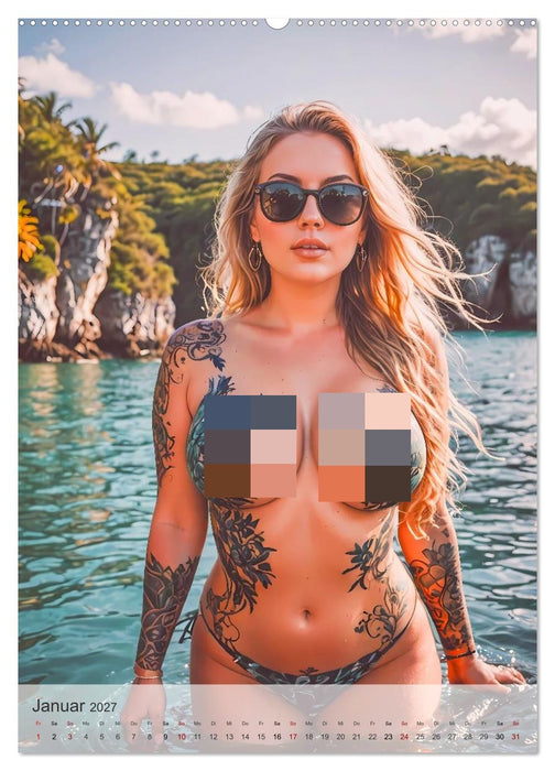 Verführerische Momente - Sommer, Haut und Tattoos (CALVENDO Premium Wandkalender 2027)