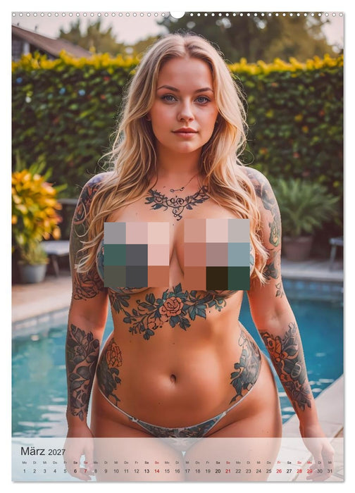 Verführerische Momente - Sommer, Haut und Tattoos (CALVENDO Premium Wandkalender 2027)