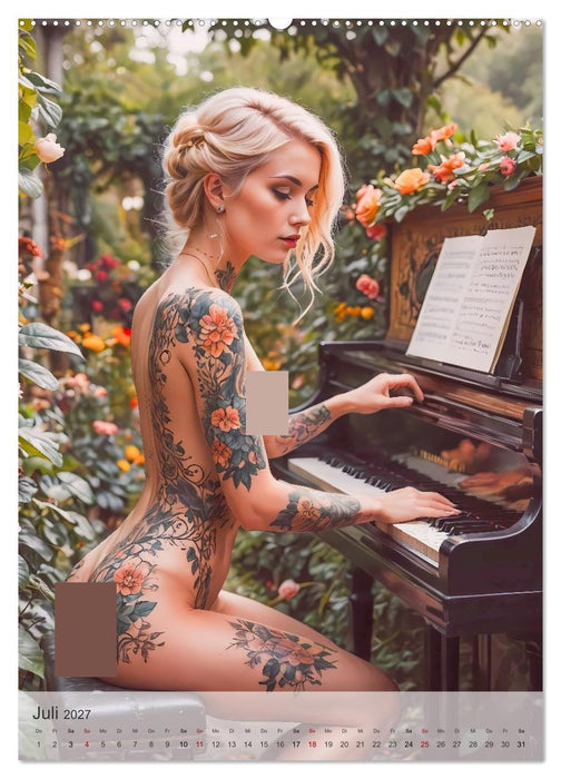 Verführerische Momente - Sommer, Haut und Tattoos (CALVENDO Premium Wandkalender 2027)
