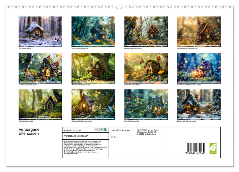 Verborgene Elfenoasen (CALVENDO Premium Wandkalender 2027)