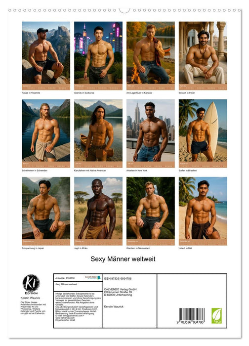 Sexy Männer weltweit (CALVENDO Premium Wandkalender 2027)