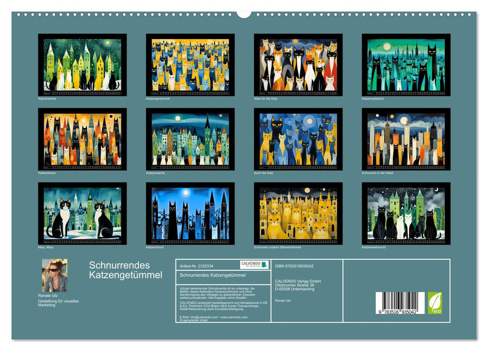 Schnurrendes Katzengetümmel (CALVENDO Premium Wandkalender 2027)
